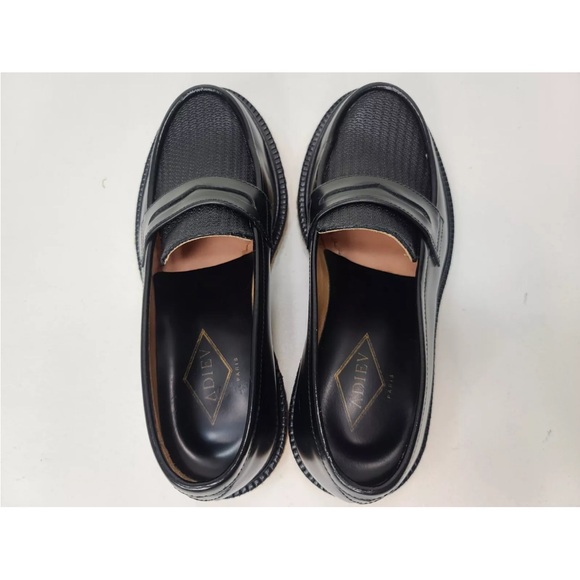 ADIEU PARIS Womens Black Leather Type 5 Penny Loafers Size EU37/ 7 US - Picture 7 of 12